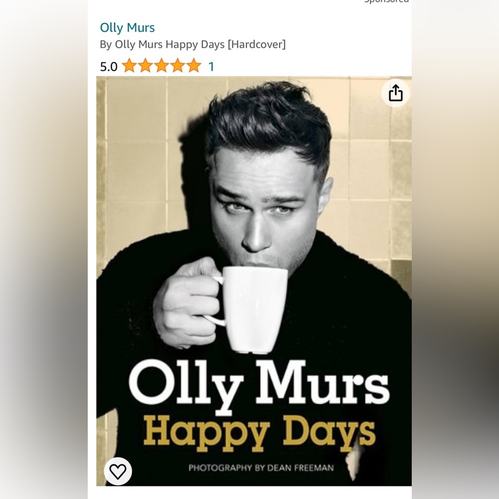 Olly Murs By Olly Murs Happy Days [Hardcover] Book! Autobiography non-fiction